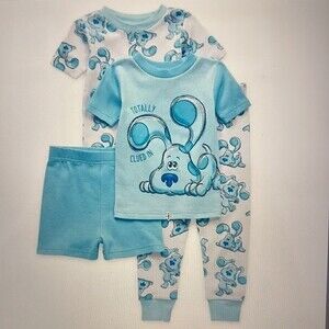 NWT Nickelodeon Blues Clues 4 piece cotton Pajama set 3T or 4T